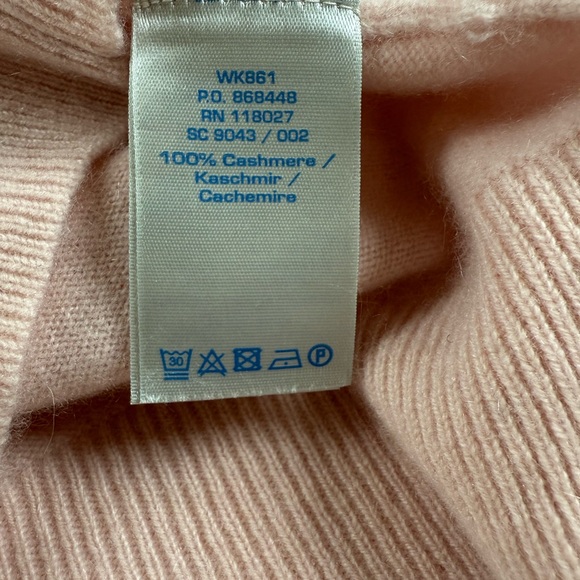 Boden Women’s Pale Pink Cashmere Cropped Cardigan Sweater sz 6/4 XS - Picture 5 of 7